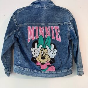 H&M Minnie Mouse denim jacket - vintage style, blue and pink #Disney